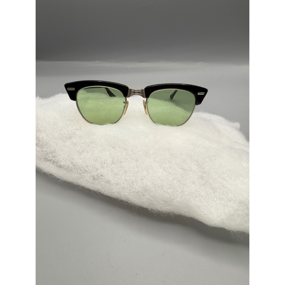 True Vintage WELSH
Eyeglass/Sunglass Frames Brow-Line Horn Rimmed 1950s‎ green